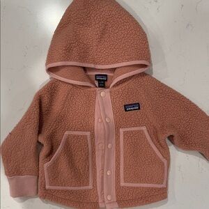 Patagonia Toddler Fleece Hoodie in Pink (12-18M)